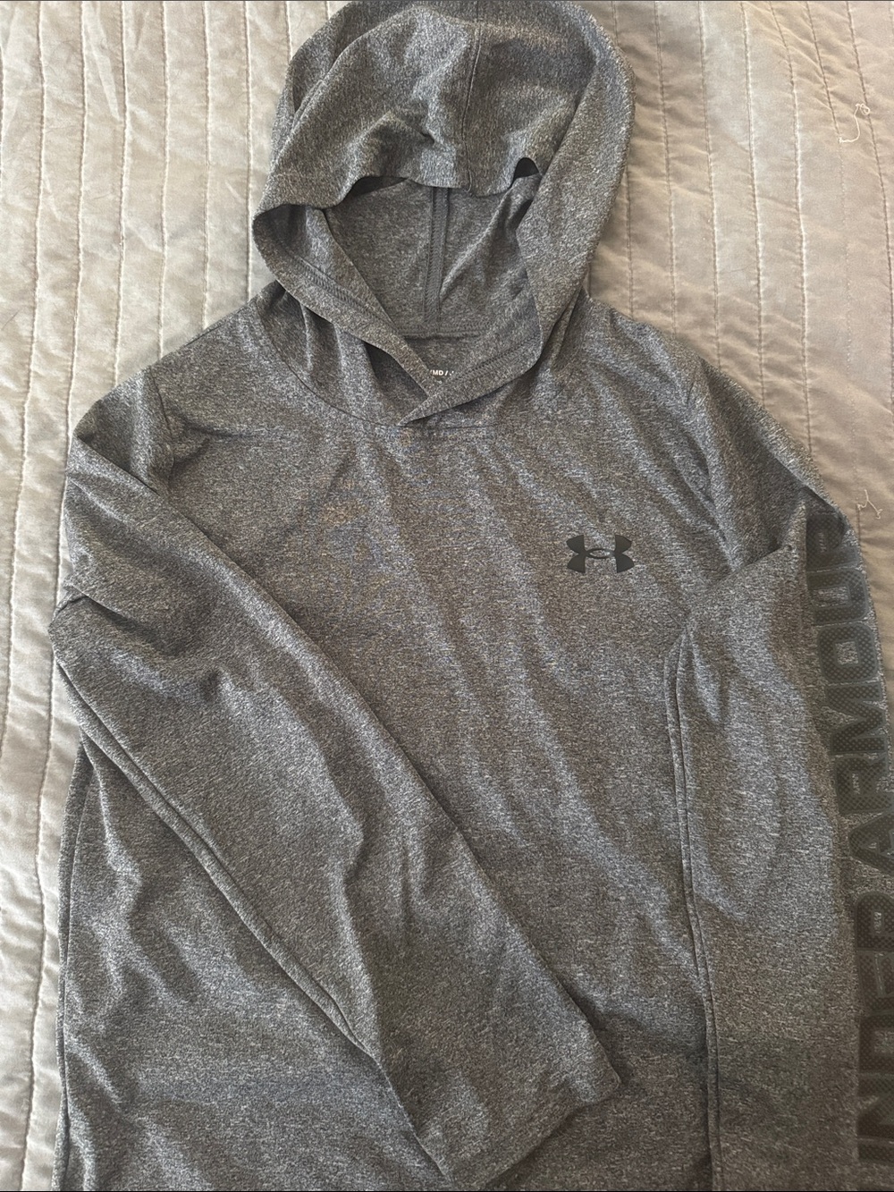 Under Armour Kids' Heather Gray Hooded Performance Pullover